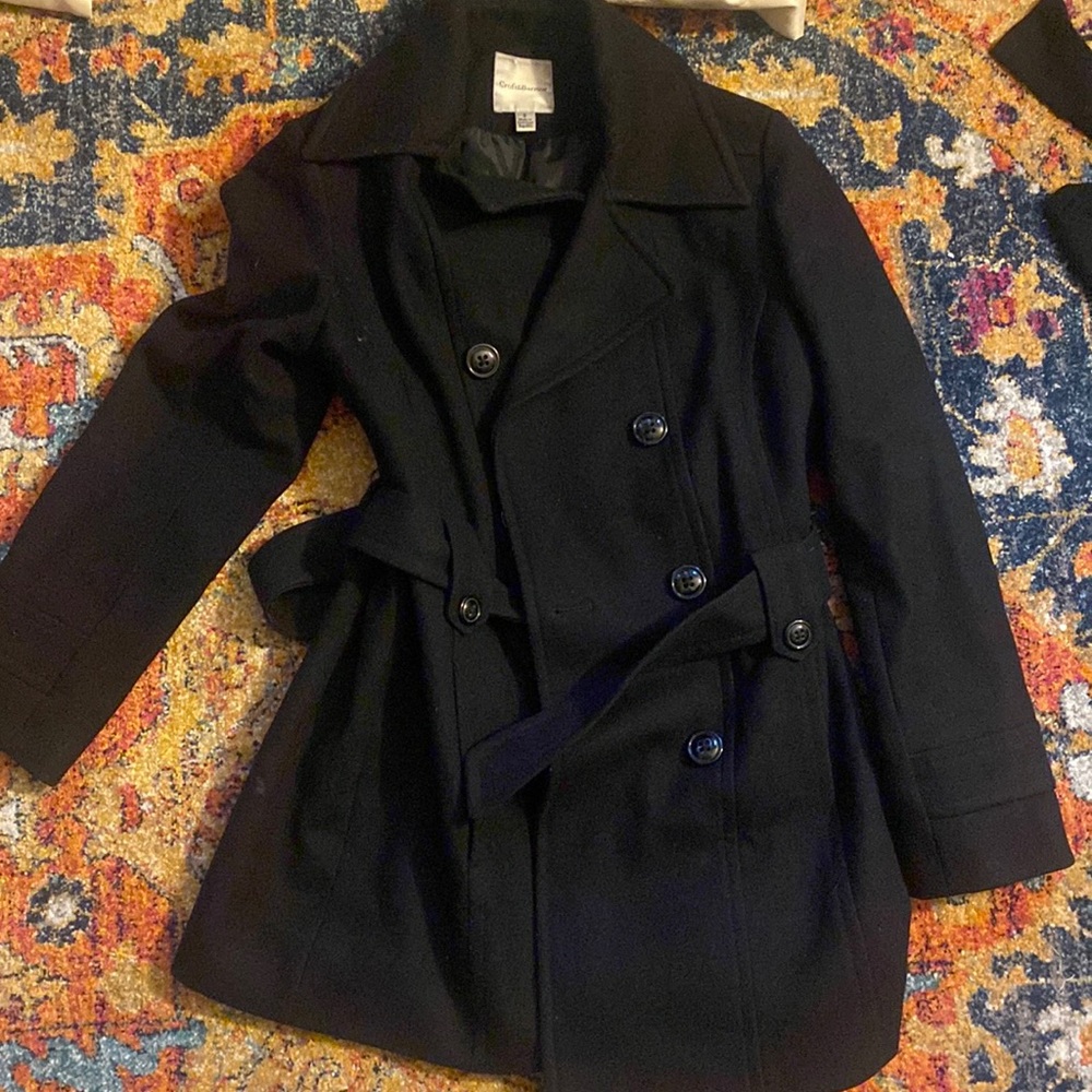 Black peacoat